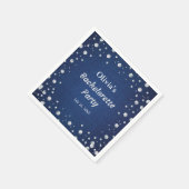 Blue Denim Diamonds Pearls Junggeselinnen-Abschied Serviette (Ecke)