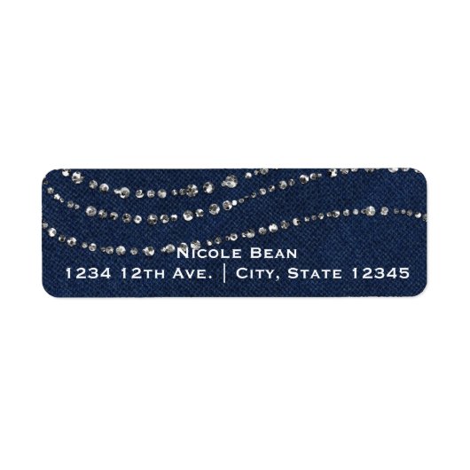 Blue Denim & Diamonds Sparkle Bling Geburtstagspar (Vorne)