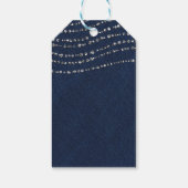 Blue Denim & Diamonds Sparkle Bling Party Geschenkanhänger (Rückseite)