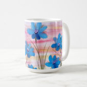 Blue Denim Floral Kaffeetasse (VorderseiteRechts)