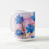 Blue Denim Floral Kaffeetasse (Vorderseite Links)