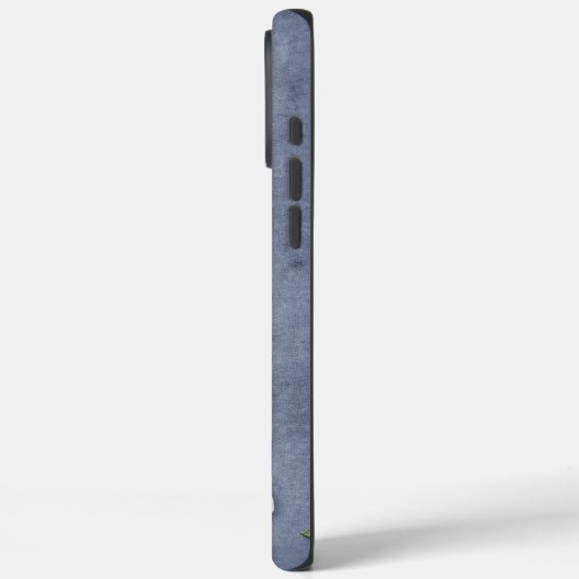 Blue Denim Floral Monogrammed Case-Mate iPhone Hülle (Rückseite / Links)