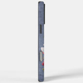 Blue Denim Floral Monogrammed Case-Mate iPhone Hülle (Rückseite / Rechts)