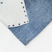 Blue Denim Hearts Fleecedecke (Ecke)