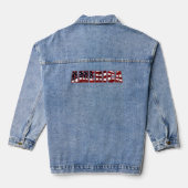 Blue Denim Jean Jacket America USA Flag Jeansjacke (Rückseite)