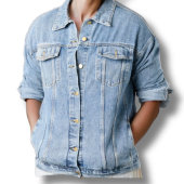 Blue Denim Jean Jacket Funny Desserts Zitat Jeansjacke