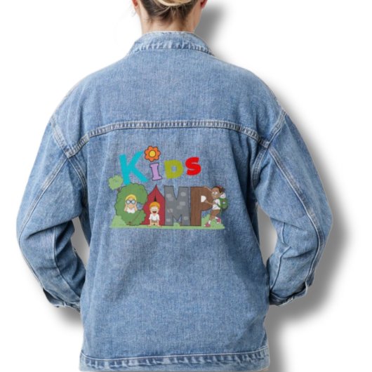 Blue Denim Jean Jacket Kids Camp Jeansjacke