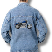 Blue Denim Jean Jacket Motorcycle Jeansjacke
