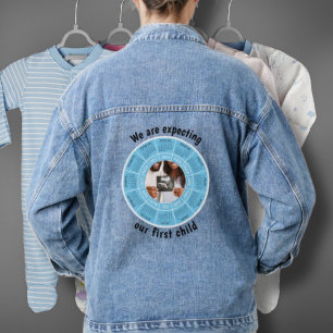 Blue Denim Jean Jacket Pregnancy Wir erwarten Jeansjacke