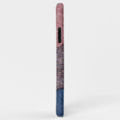 Blue Denim Jeans Rose Gold Pink Glitzer Muster Case-Mate iPhone Hülle (Hinten/Rechts)