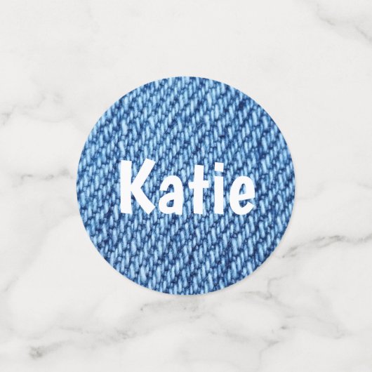 Blue Denim Konfetti (Klein Vorderseite)