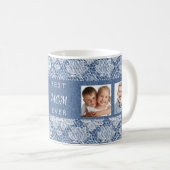Blue Denim Lace Foto Mutter Kaffeetasse (VorderseiteRechts)