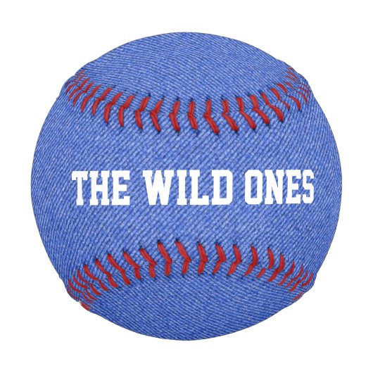 Blue Denim Look Custom Baseball (Rückseite)