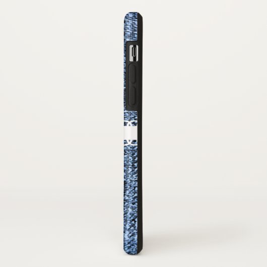 Blue Denim Look mit Ribbon iPhone X Fall Case-Mate iPhone Hülle (Hinten/Links)