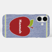 Blue Denim Look Teacher's Case-Mate iPhone Hülle (Rückseite (Horizontal))