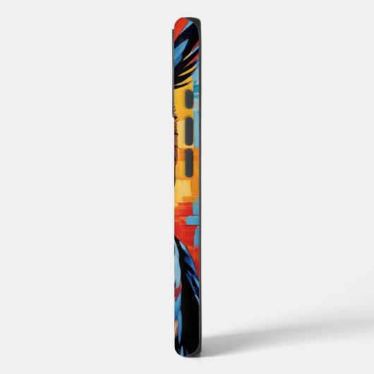 Blue Denim Owl Case-Mate iPhone Hülle (Rückseite / Links)