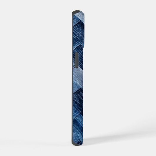 Blue Denim Patch iPhone 15 Hülle (Rechte Seite)