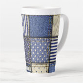 Blue Denim Patchwork Milchtasse (Rechte Ecke)