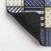 Blue Denim Patchwork Mousepad (Ecke)