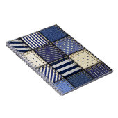 Blue Denim Patchwork Notizblock (Rechte Seite)