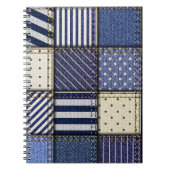 Blue Denim Patchwork Notizblock (Vorderseite)