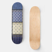 Blue Denim Patchwork Skateboard (Vorderseite)