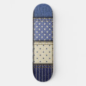Blue Denim Patchwork Skateboard (Vorderseite)