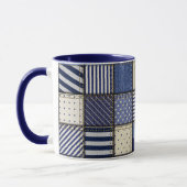 Blue Denim Patchwork Tasse (Links)