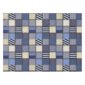 Blue Denim Patchwork Tischdecke (Vorderseite (Horizontal))