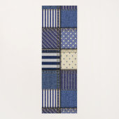 Blue Denim Patchwork Yogamatte (Rückseite)