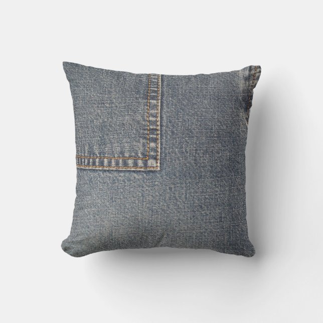 Blue denim Pillow Kissen (Vorderseite)