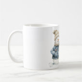Blue Denim Snowman Christmas Kaffeetasse (Links)