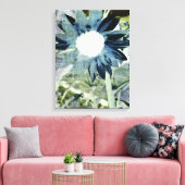 Blue Denim Sunflower Leinwand (Insitu (Wohnzimmer))