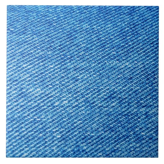 Blue Denim Textile Keramik Tile Fliese (Vorderseite)
