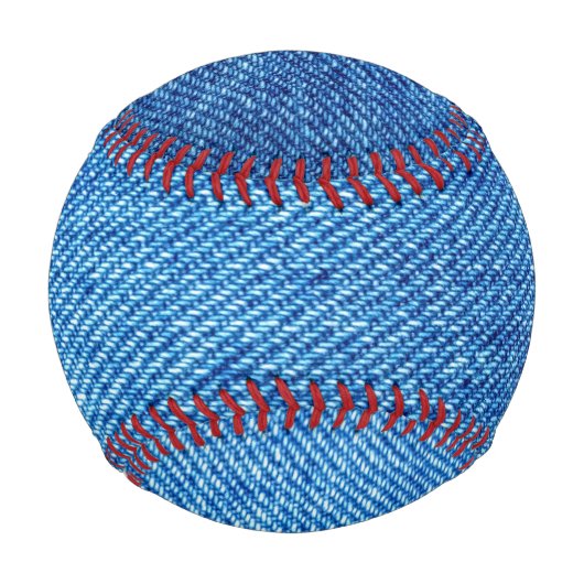 Blue Denim Texture Baseball (Vorderseite)