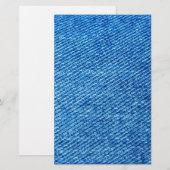Blue Denim Texture Briefpapier (Vorne/Hinten)