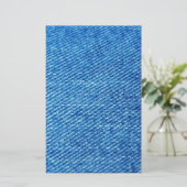 Blue Denim Texture Briefpapier (Stehend Vorderseite)