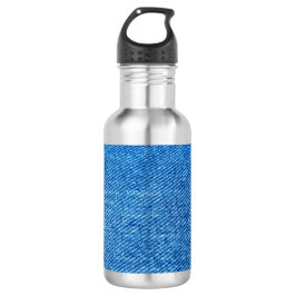 Blue Denim Texture Edelstahlflasche
