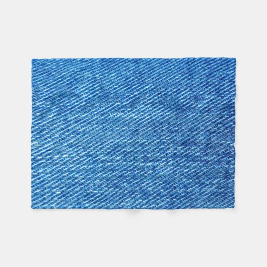 Blue Denim Texture Fleecedecke (Vorderseite (Horizontal))