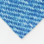 Blue Denim Texture Fleecedecke (Ecke)