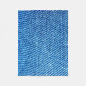 Blue Denim Texture Fleecedecke (Vorderseite)
