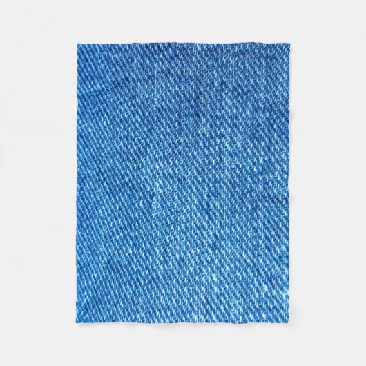 Blue Denim Texture Fleecedecke (Vorderseite)