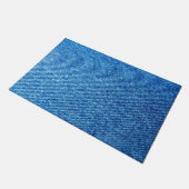 Blue Denim Texture Fußmatte (Schrägansicht)