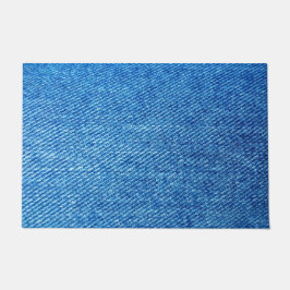 Blue Denim Texture Fußmatte