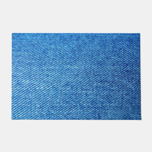 Blue Denim Texture Fußmatte (Vorderseite)