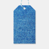 Blue Denim Texture Geschenkanhänger (Vorderseite)