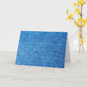 Blue Denim Texture Karte (Gelbe Blume)