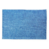 Blue Denim Texture Kissenbezug (Rückseite)