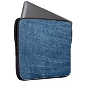 Blue Denim Texture: Klassische Jeans. Laptopschutzhülle (Vorne Rechts)
