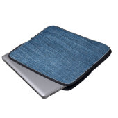 Blue Denim Texture: Klassische Jeans. Laptopschutzhülle (Vorne Knopf)